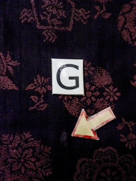 Photo20: O0131M Vintage Japanese kimono   Black MICHIYUKI outer coat for women / Wool. Flower circle,   (Grade B) (20)