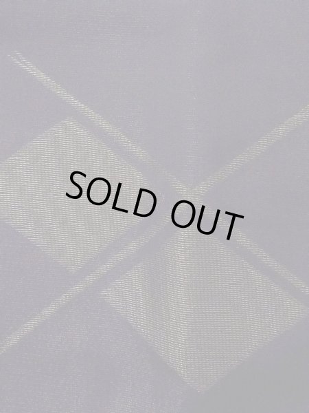 Photo6: Mint O0131N Vintage Japanese kimono   Black MICHIYUKI outer coat for women / Silk. Lozenges,   (Grade A) (6)