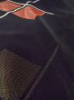 Photo8: Mint O0131N Vintage Japanese kimono   Black MICHIYUKI outer coat for women / Silk. Lozenges,   (Grade A) (8)