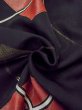 Photo11: Mint O0131N Vintage Japanese kimono   Black MICHIYUKI outer coat for women / Silk. Lozenges,   (Grade A) (11)