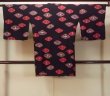 Photo2: O0131O Vintage Japanese kimono   Black MICHIYUKI outer coat for women / Silk. Flower,   (Grade B) (2)
