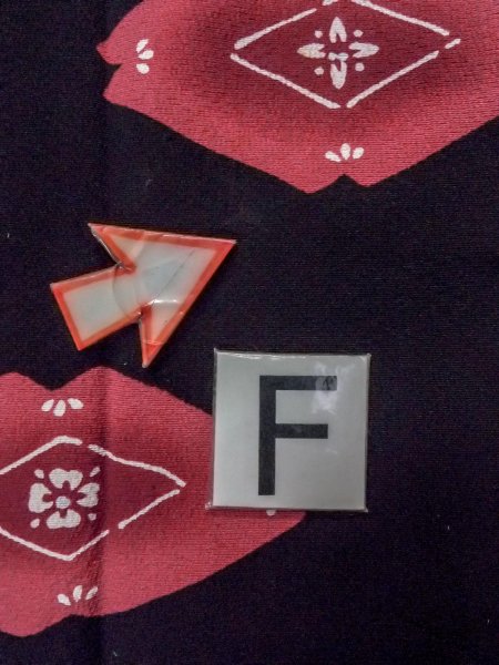 Photo19: O0131O Vintage Japanese kimono   Black MICHIYUKI outer coat for women / Silk. Flower,   (Grade B) (19)