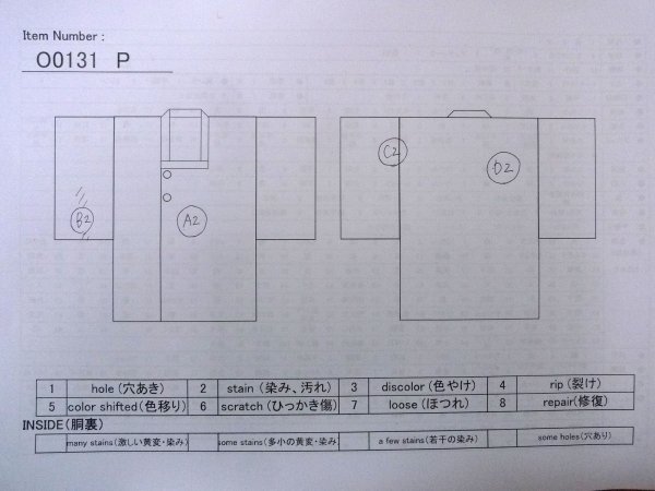 Photo13: O0131P Vintage Japanese kimono  Dark Orange MICHIYUKI outer coat for women / Silk. Greek key fret   (Grade B) (13)