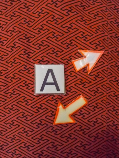 Photo14: O0131P Vintage Japanese kimono  Dark Orange MICHIYUKI outer coat for women / Silk. Greek key fret   (Grade B) (14)