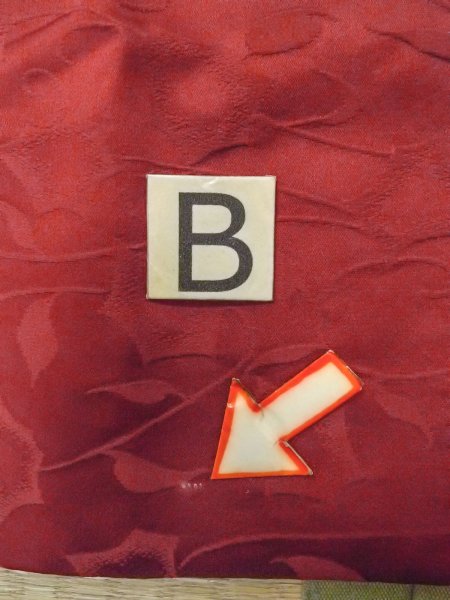 Photo15: O0131Q Vintage Japanese kimono   Dark Red MICHIYUKI outer coat for women / Silk. Flower,   (Grade B) (15)