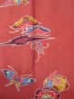 Photo4: Mint O0131R Vintage Japanese kimono  Grayish Coral MICHIYUKI outer coat for women / Silk. UME plum bloom,   (Grade A) (4)