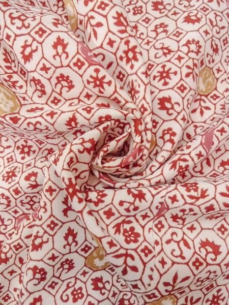 Photo11: O0131S Vintage Japanese kimono   Off White MICHIYUKI outer coat for women / Synthetic. Leaf,   (Grade C) (11)