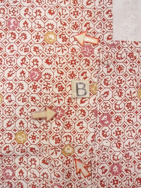 Photo15: O0131S Vintage Japanese kimono   Off White MICHIYUKI outer coat for women / Synthetic. Leaf,   (Grade C) (15)