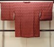 Photo2: O0131U Vintage Japanese kimono  Light Brown MICHIYUKI outer coat for women / Silk. Tortoise-shell pattern(Hexagonal pattern),   (Grade B) (2)
