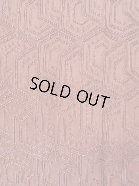 Photo6: O0131U Vintage Japanese kimono  Light Brown MICHIYUKI outer coat for women / Silk. Tortoise-shell pattern(Hexagonal pattern),   (Grade B) (6)