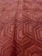Photo10: O0131U Vintage Japanese kimono  Light Brown MICHIYUKI outer coat for women / Silk. Tortoise-shell pattern(Hexagonal pattern),   (Grade B) (10)