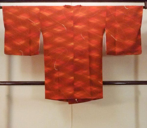 Photo2: Mint O0131V Vintage Japanese kimono   Brown MICHIYUKI outer coat for women / Silk. Line,   (Grade A) (2)