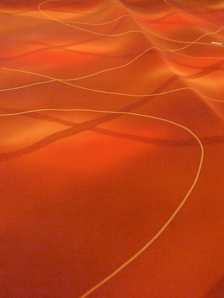 Photo10: Mint O0131V Vintage Japanese kimono   Brown MICHIYUKI outer coat for women / Silk. Line,   (Grade A) (10)