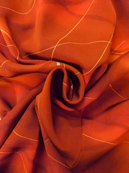 Photo12: Mint O0131V Vintage Japanese kimono   Brown MICHIYUKI outer coat for women / Silk. Line,   (Grade A) (12)