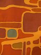 Photo6: O0131Y Vintage Japanese kimono  Light Orange MICHIYUKI outer coat for women / Silk. Abstract pattern   (Grade B) (6)