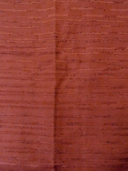 Photo4: O0131Z Vintage Japanese kimono  Dark Red MICHIYUKI outer coat for women / Silk. Stripes   (Grade B) (4)