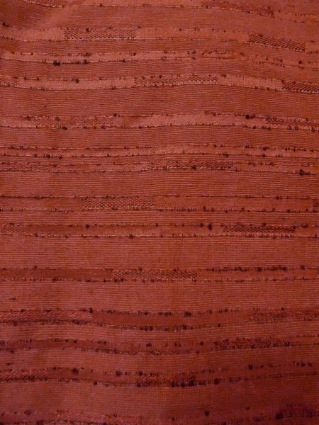 Photo6: O0131Z Vintage Japanese kimono  Dark Red MICHIYUKI outer coat for women / Silk. Stripes   (Grade B) (6)