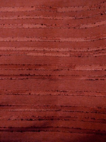 Photo7: O0131Z Vintage Japanese kimono  Dark Red MICHIYUKI outer coat for women / Silk. Stripes   (Grade B) (7)