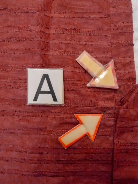 Photo14: O0131Z Vintage Japanese kimono  Dark Red MICHIYUKI outer coat for women / Silk. Stripes   (Grade B) (14)