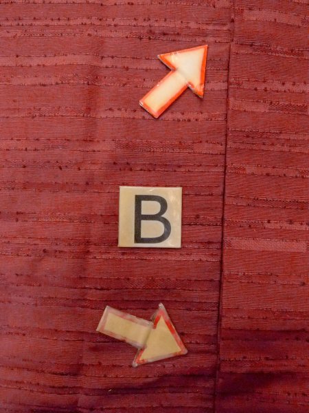 Photo15: O0131Z Vintage Japanese kimono  Dark Red MICHIYUKI outer coat for women / Silk. Stripes   (Grade B) (15)