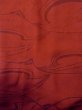 Photo4: Mint O0201A Vintage Japanese kimono  Dark Red MICHIYUKI outer coat for women / Silk. Abstract pattern   (Grade A) (4)
