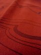 Photo8: Mint O0201A Vintage Japanese kimono  Dark Red MICHIYUKI outer coat for women / Silk. Abstract pattern   (Grade A) (8)