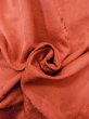 Photo12: O0201B Vintage Japanese kimono  Shiny Orange MICHIYUKI outer coat for women / Silk. Chinese flower,   (Grade B) (12)