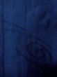 Photo5: O0201C Vintage Japanese kimono  Dark Blue MICHIYUKI outer coat for women / Silk. Swirl   (Grade B) (5)