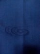 Photo7: O0201C Vintage Japanese kimono  Dark Blue MICHIYUKI outer coat for women / Silk. Swirl   (Grade B) (7)