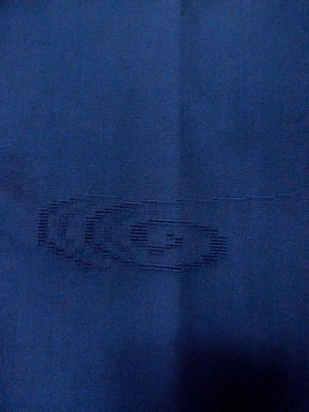 Photo7: O0201C Vintage Japanese kimono  Dark Blue MICHIYUKI outer coat for women / Silk. Swirl   (Grade B) (7)