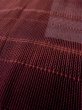 Photo8: O0201D Vintage Japanese kimono  Dark Dark Red MICHIYUKI outer coat for women / Silk. Stripes,   (Grade B) (8)