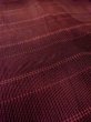Photo10: O0201D Vintage Japanese kimono  Dark Dark Red MICHIYUKI outer coat for women / Silk. Stripes,   (Grade B) (10)