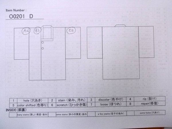 Photo12: O0201D Vintage Japanese kimono  Dark Dark Red MICHIYUKI outer coat for women / Silk. Stripes,   (Grade B) (12)