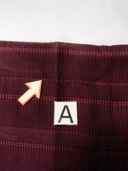 Photo13: O0201D Vintage Japanese kimono  Dark Dark Red MICHIYUKI outer coat for women / Silk. Stripes,   (Grade B) (13)