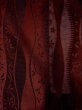 Photo6: O0201E Vintage Japanese kimono  Dark Dark Red MICHIYUKI outer coat for women / Silk. Flower,   (Grade B) (6)