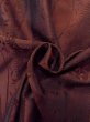 Photo11: O0201E Vintage Japanese kimono  Dark Dark Red MICHIYUKI outer coat for women / Silk. Flower,   (Grade B) (11)