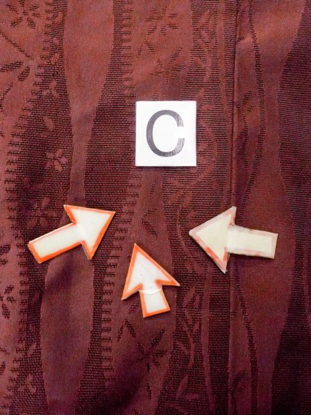 Photo16: O0201E Vintage Japanese kimono  Dark Dark Red MICHIYUKI outer coat for women / Silk. Flower,   (Grade B) (16)