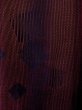 Photo5: Mint O0201F Vintage Japanese kimono  Dark Dark Red MICHIYUKI outer coat for women / Silk. Stripes,   (Grade A) (5)