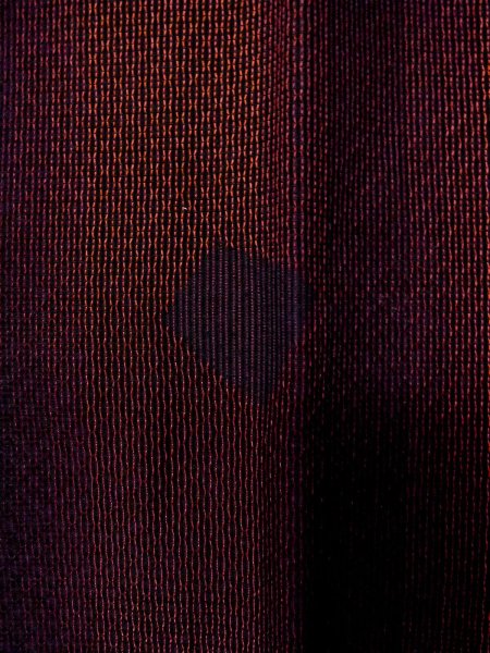 Photo7: Mint O0201F Vintage Japanese kimono  Dark Dark Red MICHIYUKI outer coat for women / Silk. Stripes,   (Grade A) (7)