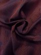Photo11: Mint O0201F Vintage Japanese kimono  Dark Dark Red MICHIYUKI outer coat for women / Silk. Stripes,   (Grade A) (11)