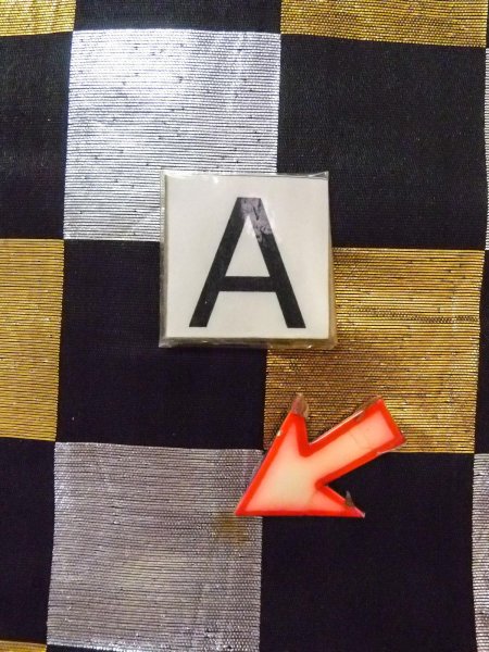 Photo10: O0207A Vintage Japanese Kimono   Black HANHABA OBI half width sash Plaid Checks Silk. (Grade C) (10)