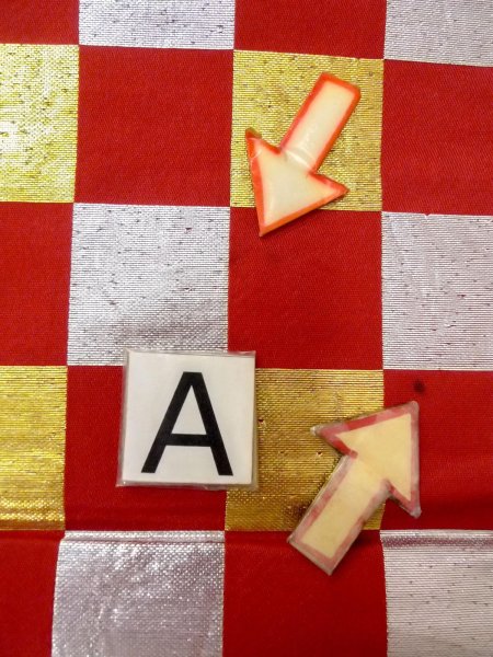 Photo10: O0207B Vintage Japanese Kimono  Vivid Red HANHABA OBI half width sash Plaid Checks Silk. (Grade B) (10)