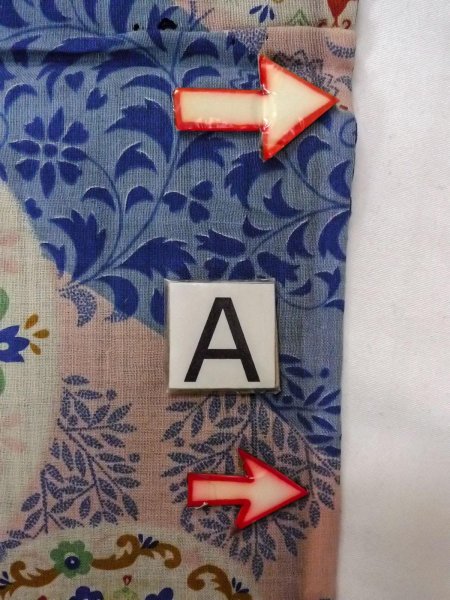 Photo11: O0207D Vintage Japanese Kimono  Pale Multi Color HANHABA OBI half width sash Chinz pattern Cotton. (Grade C) (11)