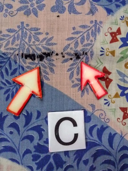 Photo13: O0207D Vintage Japanese Kimono  Pale Multi Color HANHABA OBI half width sash Chinz pattern Cotton. (Grade C) (13)