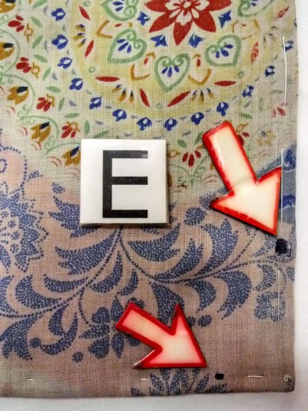 Photo15: O0207D Vintage Japanese Kimono  Pale Multi Color HANHABA OBI half width sash Chinz pattern Cotton. (Grade C) (15)