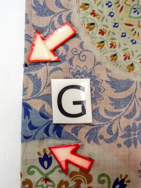 Photo17: O0207D Vintage Japanese Kimono  Pale Multi Color HANHABA OBI half width sash Chinz pattern Cotton. (Grade C) (17)