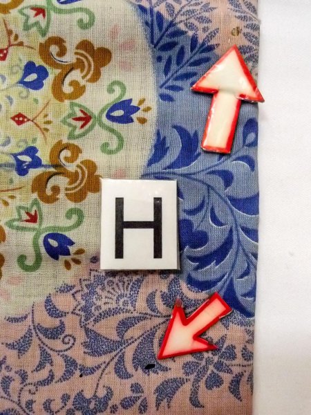 Photo18: O0207D Vintage Japanese Kimono  Pale Multi Color HANHABA OBI half width sash Chinz pattern Cotton. (Grade C) (18)