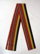 Photo1: O0207G Vintage Japanese Kimono   Multi Color HANHABA OBI half width sash Stripes Cotton. (Grade B) (1)