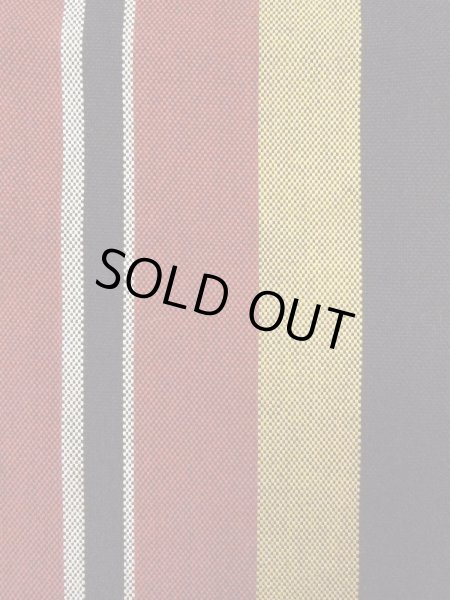 Photo2: O0207G Vintage Japanese Kimono   Multi Color HANHABA OBI half width sash Stripes Cotton. (Grade B) (2)