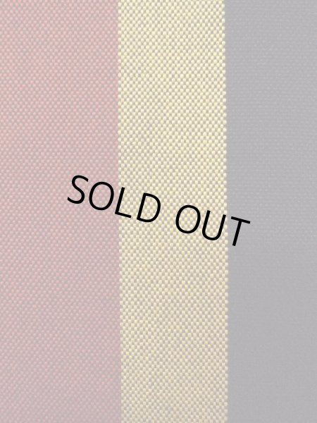 Photo3: O0207G Vintage Japanese Kimono   Multi Color HANHABA OBI half width sash Stripes Cotton. (Grade B) (3)